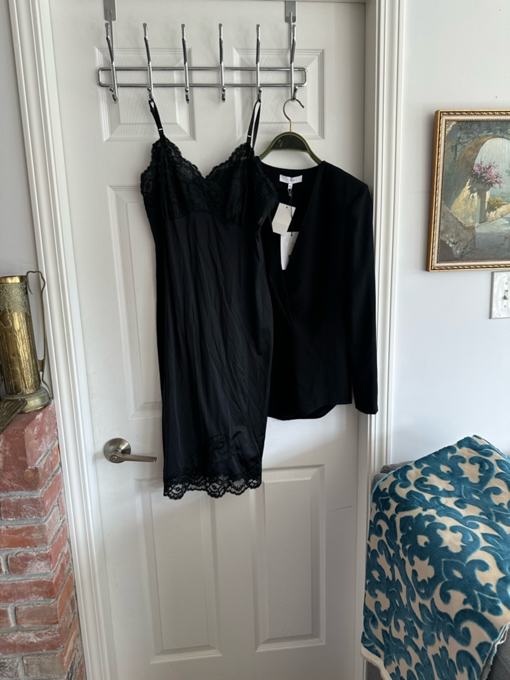 Vintage Black Lace Trim Slip